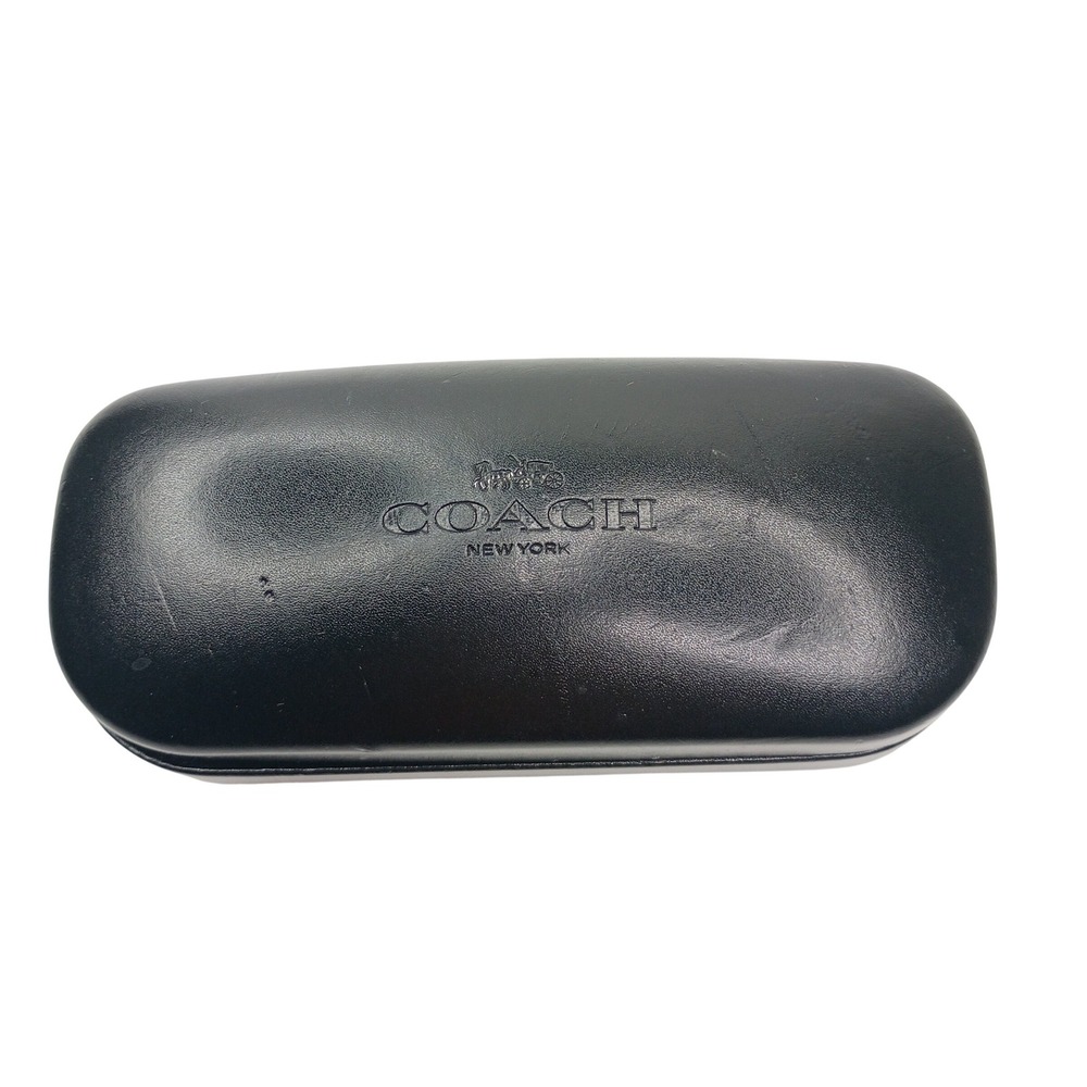 Coach Black Hard Eyeglass Clamshell Sunglasses Protector Logo Gold CASE ONLY